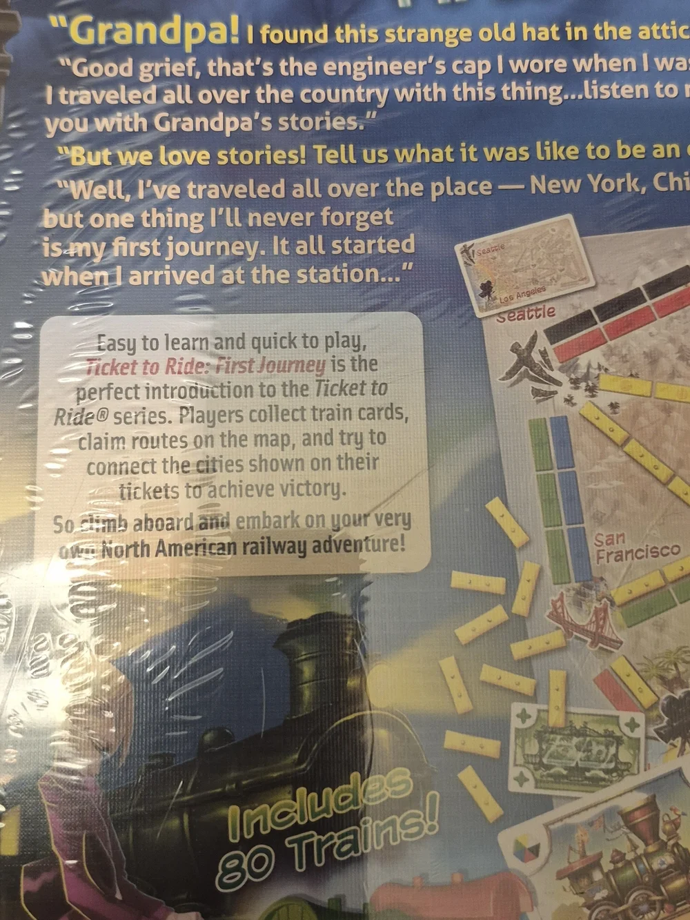 Ticket to Ride: First Journey Kids Board Game by Days of Wonder - Blue